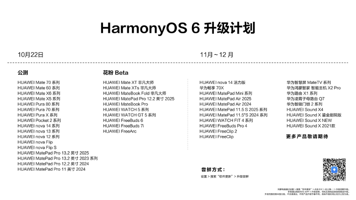 华为正式发布HarmonyOS 6,10月22日开启公测