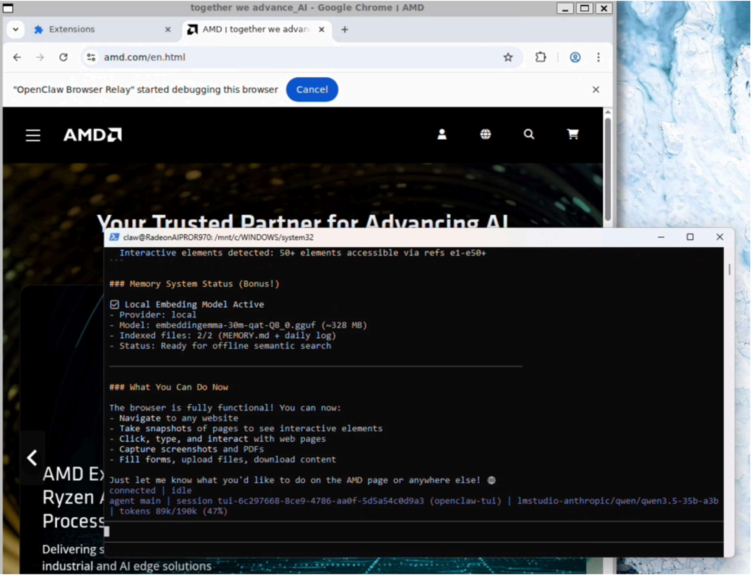 在AMD锐龙AI Max+处理器和Radeon GPU上本地运行OpenClaw