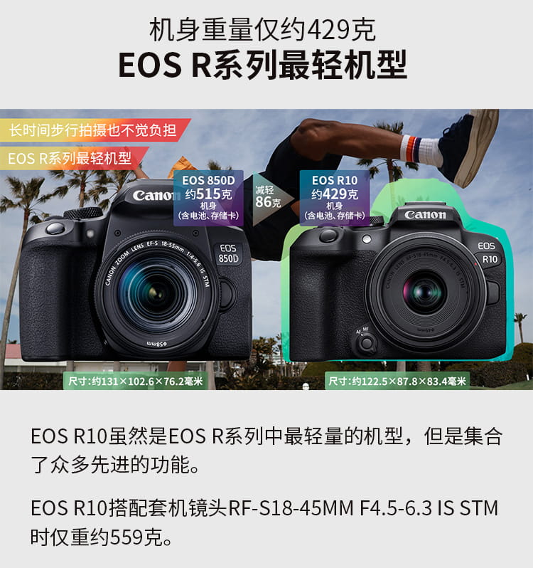 5399元 佳能EOS R系列史上最小最轻相机 仅429克