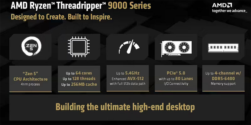 AMD锐龙Threadripper 9000 HEDT处理器震撼登场，多领域性能跃升
