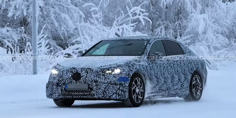 奔驰纯电路测图曝光 定名Electric C-Class 2026年登场搭800V系统