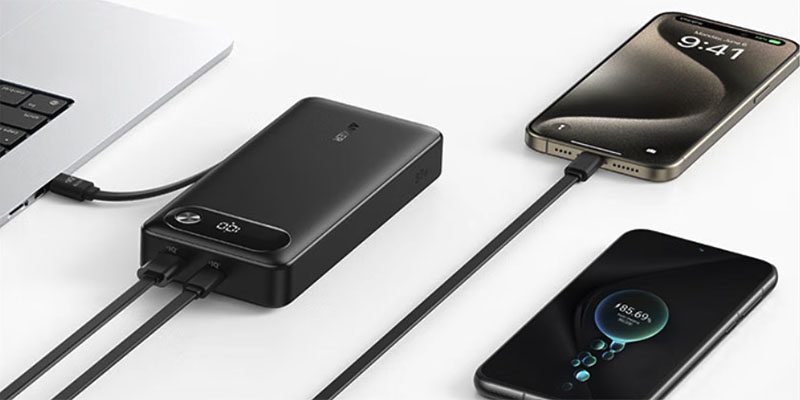 安克新款87W自带线移动电源上架 20000mAh容量首发价169元