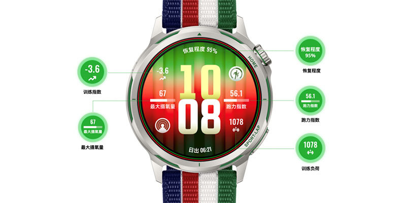 HUAWEI WATCH GT Runner 2赛道传奇款，四色交汇，凝练跑者信念